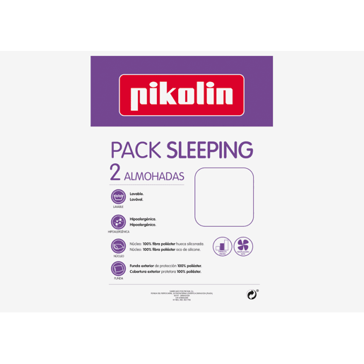 Pack 2 almofadas SLEEP 60cm de medida Pack 2 almofadas SLEEP 60cm de medida