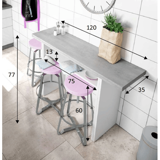 Mesa de cozinha extensível ANNA