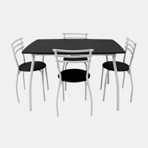 Conjunto mesa fixa com 4 cadeiras SARA