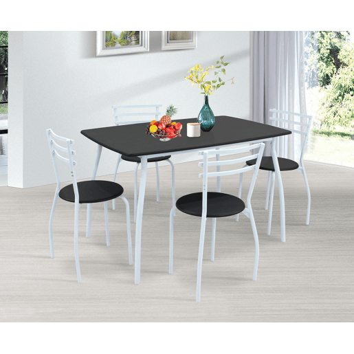 Conjunto mesa fixa com 4 cadeiras SARA