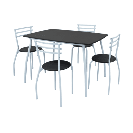 Conjunto mesa fixa com 4 cadeiras SARA