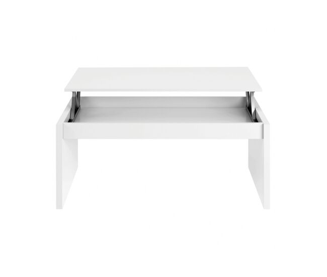 Mesa de centro blanca elevable lucy