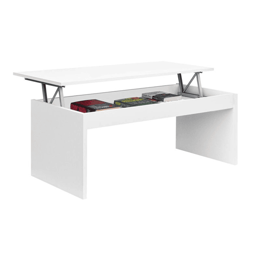 Mesa de centro LUCY elevável branco Mesa de centro LUCY elevável branco