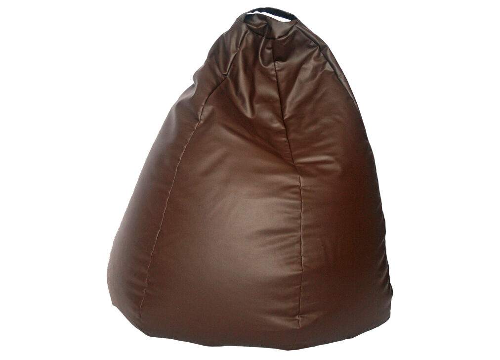 Puff pera color chocolate polipiel 65x88cm