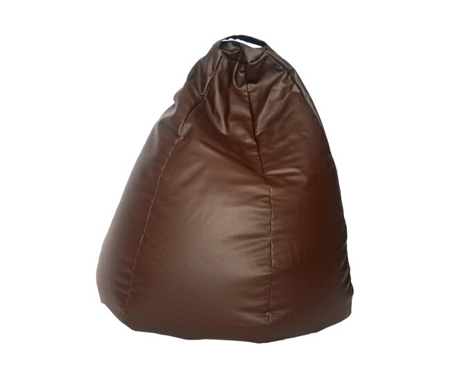 Puff pera color chocolate polipiel 65x88cm