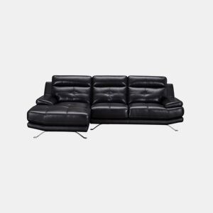 Chaise longue de pele 4 lugares HAWAI lado esquerdo cor preta