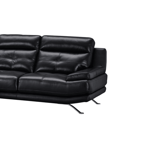 Chaise longue de pele 4 lugares HAWAI lado esquerdo cor preta