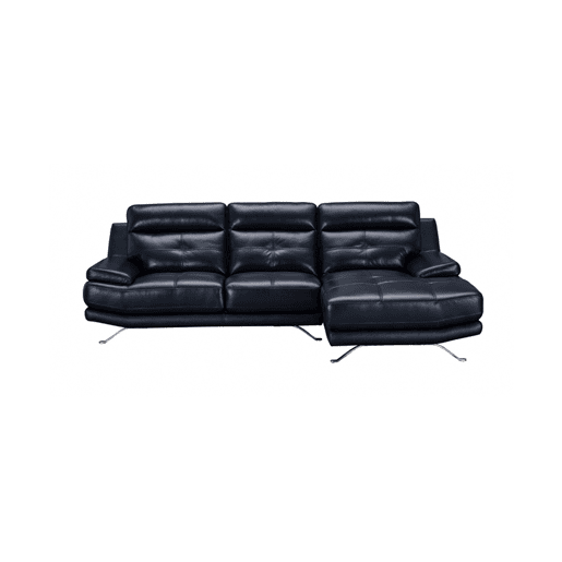 Chaise longue de pele 4 lugares HAWAI lado direito azul marinho