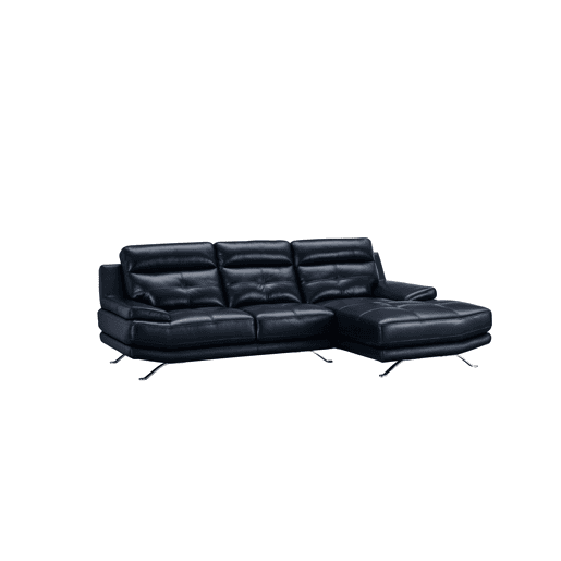 Chaise longue de pele 4 lugares HAWAI lado direito azul marinho