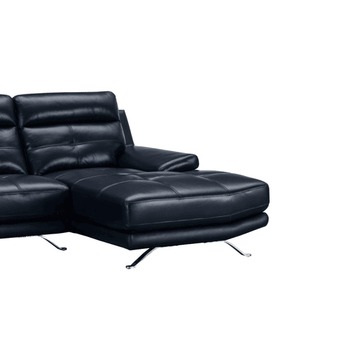 Chaise longue de pele 4 lugares HAWAI lado direito azul marinho