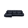 Chaise longue de pele 4 lugares HAWAI lado esquerdo azul marinho