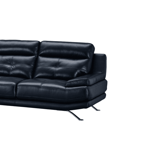 Chaise longue de pele 4 lugares HAWAI lado esquerdo azul marinho