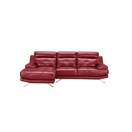 Chaise longue de pele HAWAI lado esquerdo cor vermelha Chaise longue de pele HAWAI lado esquerdo cor vermelha