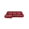 Chaise longue de pele HAWAI lado esquerdo cor vermelha