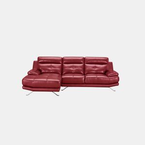 Chaise longue de pele HAWAI lado esquerdo cor vermelha