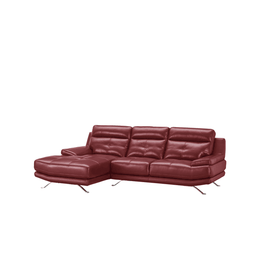 Chaise longue de pele HAWAI lado esquerdo cor vermelha Chaise longue de pele HAWAI lado esquerdo cor vermelha