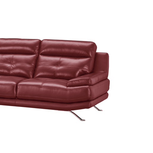 Chaise longue de pele HAWAI lado esquerdo cor vermelha Chaise longue de pele HAWAI lado esquerdo cor vermelha