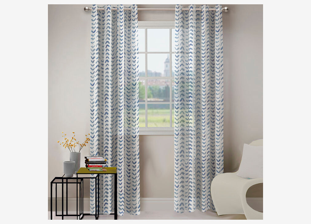 Visillo ollados MARINERO 140x250cm azul