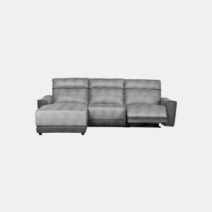 Chaise longue relax elétrico 4 lugares MOON lado esquerdo cinza