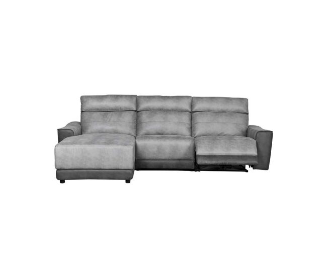 Chaise longue relax eléctrico 4 plazas MOON lado izquierdo gris