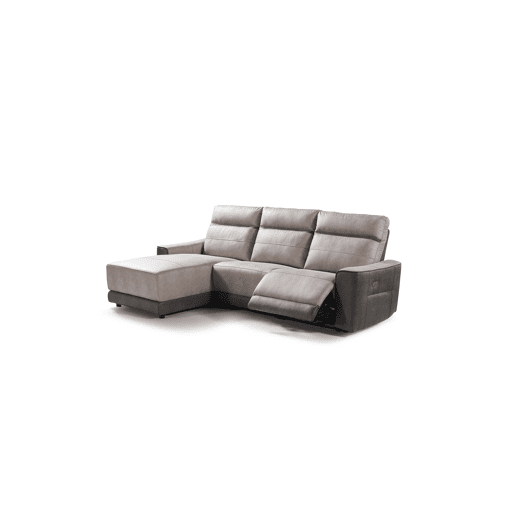 Chaise longue relax elétrico 4 lugares MOON lado esquerdo cinza