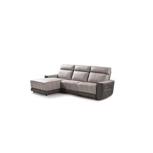 Chaise longue relax elétrico 4 lugares MOON lado esquerdo cinza