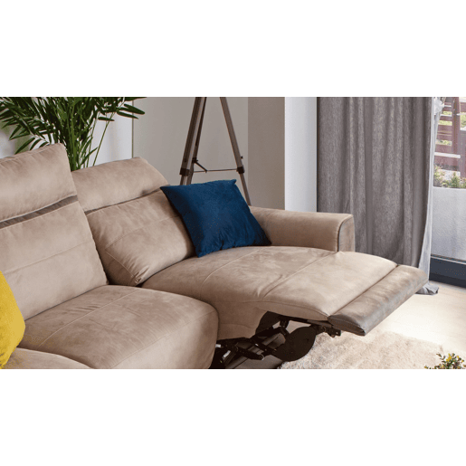 Chaise longue relax elétrico 4 lugares MOON lado esquerdo cinza