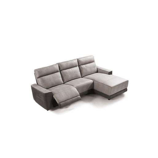Chaise longue relax elétrico 4 lugares MOON lado dereito cinza