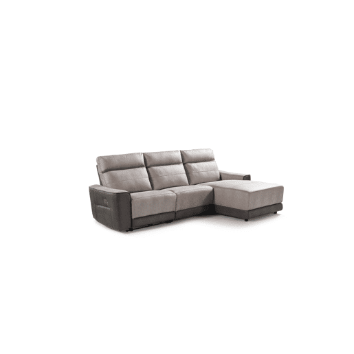 Chaise longue relax elétrico 4 lugares MOON lado dereito cinza