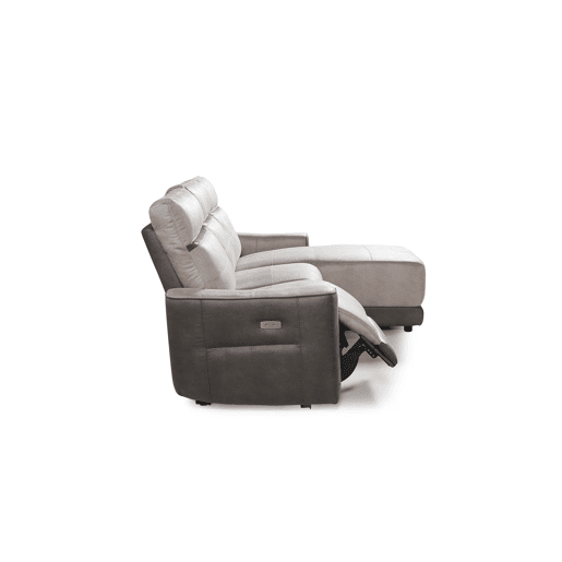 Chaise longue relax elétrico 4 lugares MOON lado dereito cinza