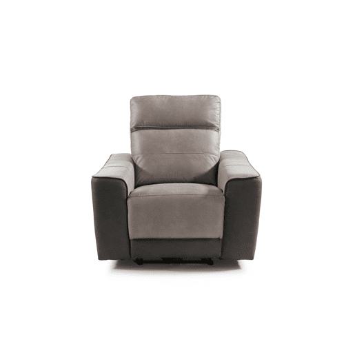 Poltrona relax elétrico pele cor cinza MOON Poltrona relax elétrico pele cor cinza MOON