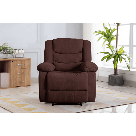 Poltrona CHEF2 relax em tecido de cor chocolate