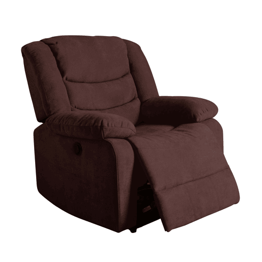 Poltrona CHEF2 relax em tecido de cor chocolate