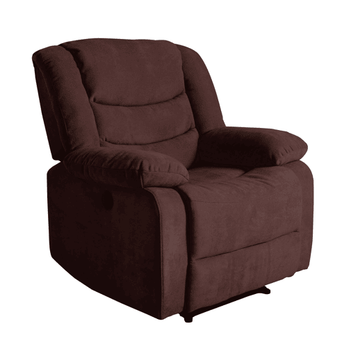 Poltrona CHEF2 relax em tecido de cor chocolate
