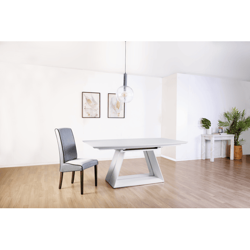 Cadeira de jantar em tecido VERONA cor cinza claro Cadeira de jantar em tecido VERONA cor cinza claro