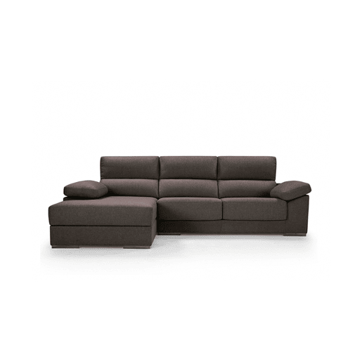Chaise longue 4 lugares NOEMI xL lado esquerdo cor chocolate