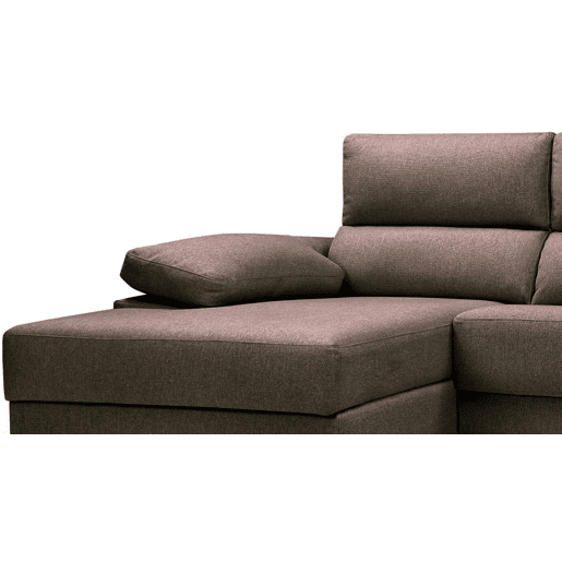 Chaise longue 4 lugares NOEMI xL lado esquerdo cor chocolate