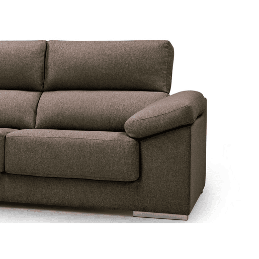 Chaise longue 4 lugares NOEMI xL lado esquerdo cor chocolate