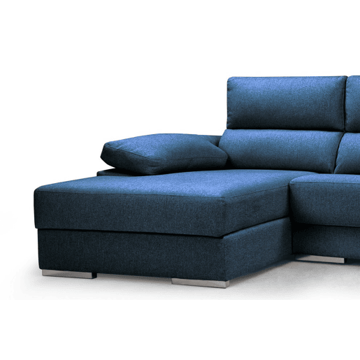 Chaise longue 4 lugares NOEMI XL lado esquerda cor azul marinho