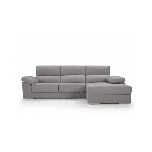 Chaise longue 4 lugares NOEMI XL lado direito cor cinza claro