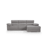 Chaise longue 4 lugares NOEMI XL lado direito cor cinza claro