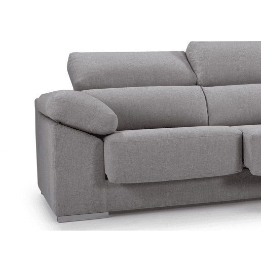 Chaise longue 4 lugares NOEMI XL lado direito cor cinza claro