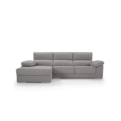 Chaise longue 4 lugares NOEMI XL lado esquerda cor cinza claro