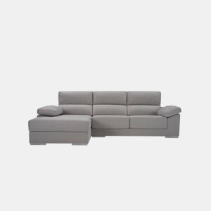 Chaise longue 4 lugares NOEMI XL lado esquerda cor cinza claro