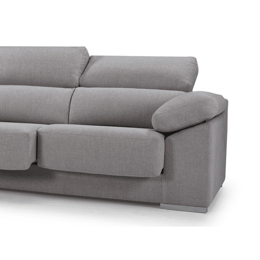 Chaise longue 4 lugares NOEMI XL lado esquerda cor cinza claro