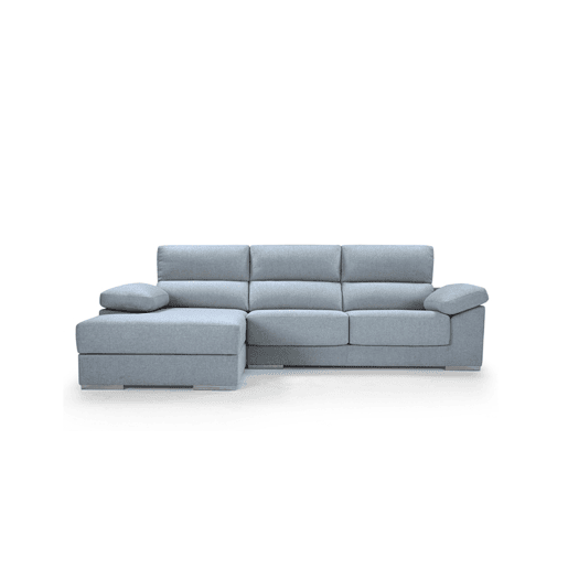 Chaise longue 4 lugares NOEMI lado esquerdo cor azul claro Chaise longue 4 lugares NOEMI lado esquerdo cor azul claro
