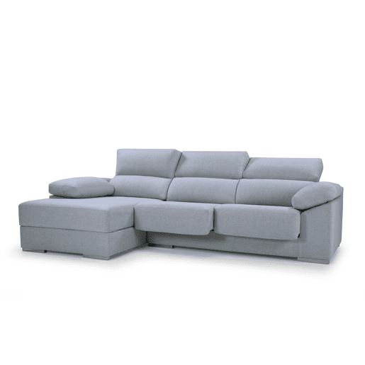 Chaise longue 4 lugares NOEMI lado esquerdo cor azul claro Chaise longue 4 lugares NOEMI lado esquerdo cor azul claro