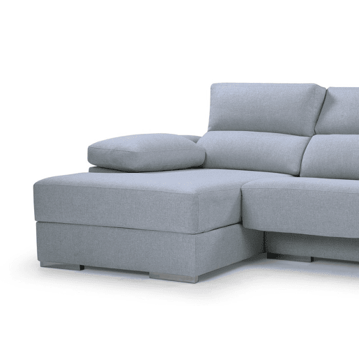 Chaise longue 4 lugares NOEMI lado esquerdo cor azul claro Chaise longue 4 lugares NOEMI lado esquerdo cor azul claro