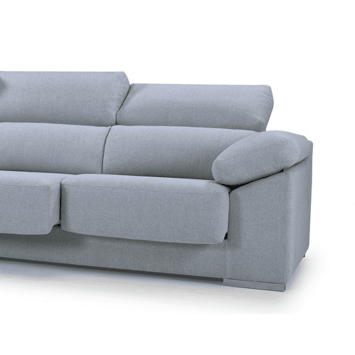 Chaise longue 4 lugares NOEMI lado esquerdo cor azul claro Chaise longue 4 lugares NOEMI lado esquerdo cor azul claro