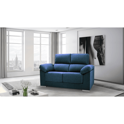 Sofá de 2 lugares NOEMI cor azul escuro Sofá de 2 lugares NOEMI cor azul escuro